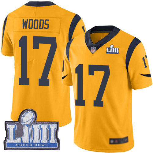 Los Angeles Rams Limited Gold Men Robert Woods Jersey NFL Football #17 Super Bowl LIII Bound Rush Vapor Untouchable